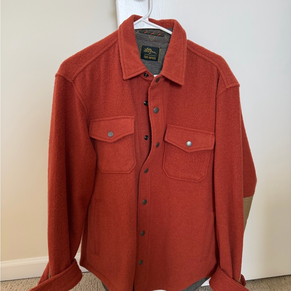 Todd Snyder Burnt Orange Wool Shirt Jacket